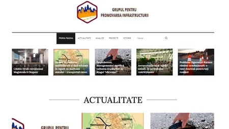Asociația Grupul pentru Promovarea Infrastructurii a lansat un site specializat de analiză, opinii și soluții pentru infrastructură