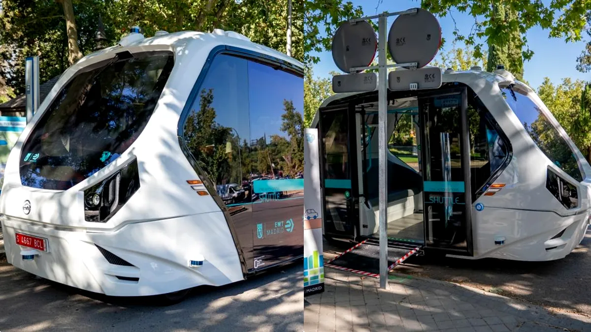 Transportul public atinge un alt nivel. Este testat un microbuz electric complet autonom