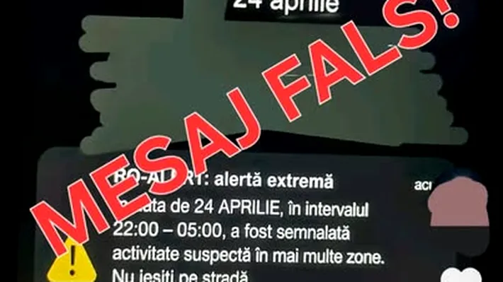 Alertă falsă RO-Alert în mediul online. Autoritățile cer prudență