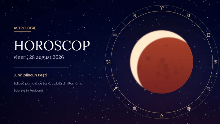 Horoscop 28 august 2026: eclipsa de Lună în Pești răstoarnă planurile a trei zodii