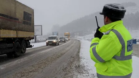 Infotrafic: Circulație în condiții de iarnă în mai multe zone din țară și trafic intens la intrarea în Capitală