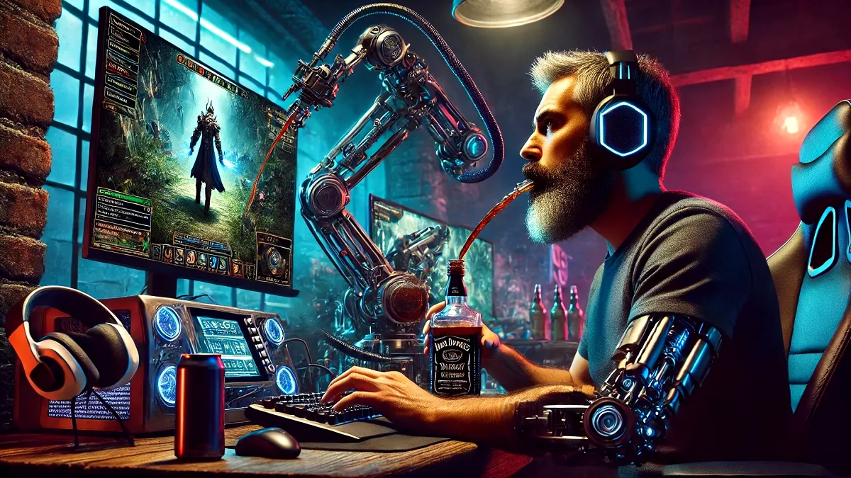 Beție și tehnologie: inginerul amator a meșterit un robot foarte special