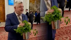 Aparație de senzație în Parlament! Ninel Peia i-a adus lui Luca Niculescu aghiasmă și busuioc înainte de vot: „Să alunge USR-iste și bolojeniste”