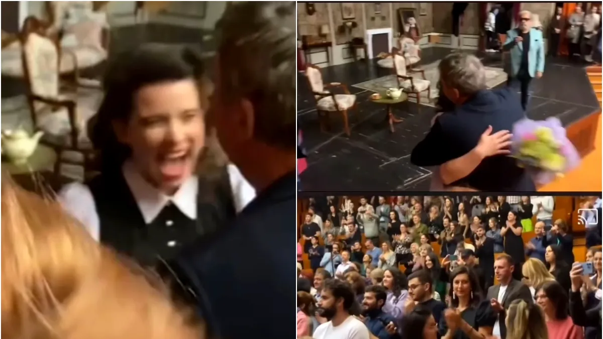 Gică și Kira Hagi, emoționați până la lacrimi pe scena TNB