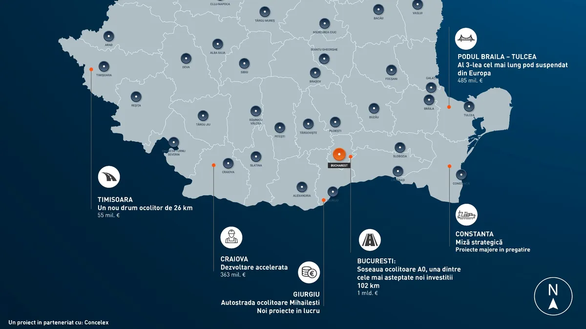 Harta BREC a infrastructurii din România: investiții de 1,5 miliarde euro așteptate în 2022