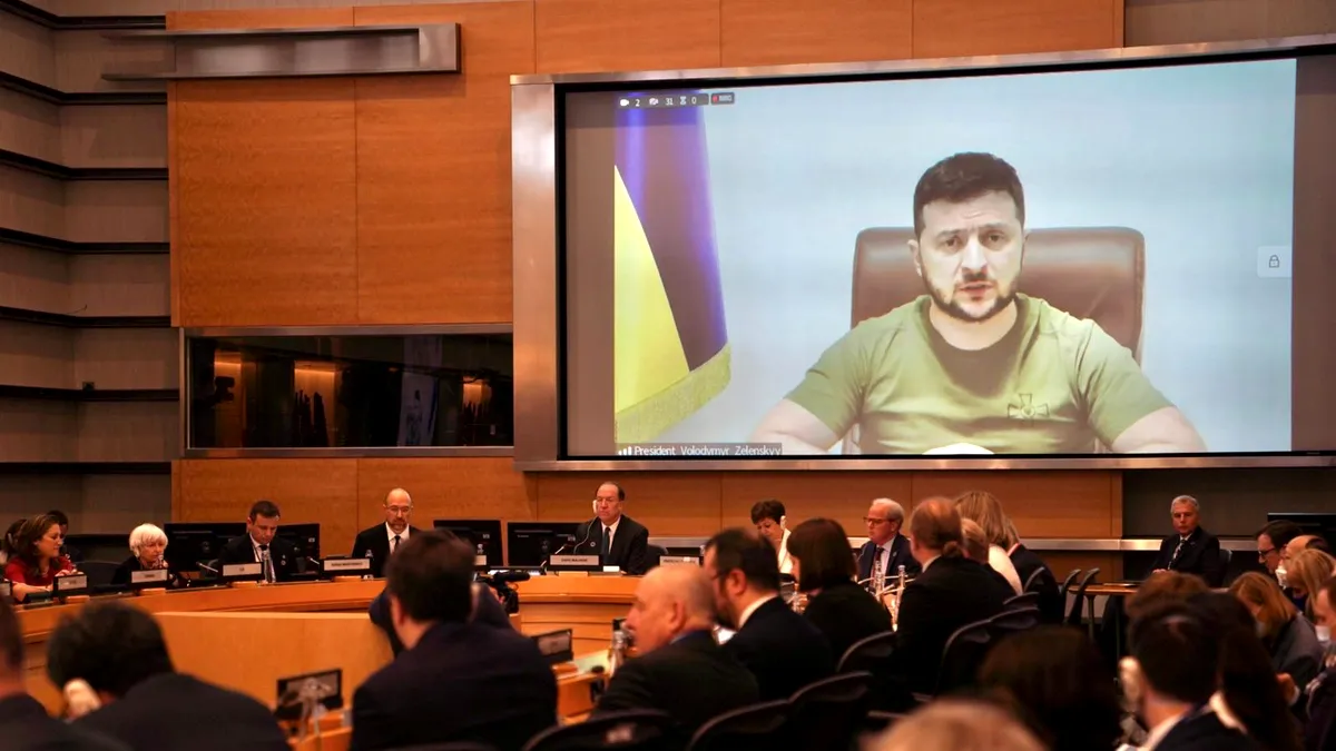 Zelenski le-a cerut liderilor NATO mai multe arme și bani pentru a se apăra de Rusia
