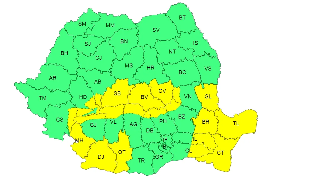 Atenție la vreme: ploi și ninsori timp de două zile