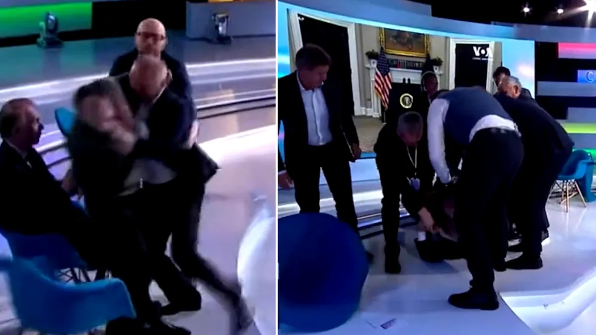 La o emisiune TV din Ucraina: Bătaie în direct (VIDEO)
