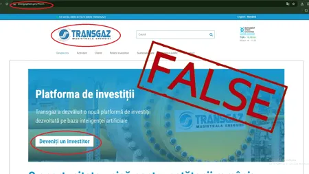 Escrocherie de proporții pe internet: Câștiguri uriașe prin investiții în acțiunile Transgaz