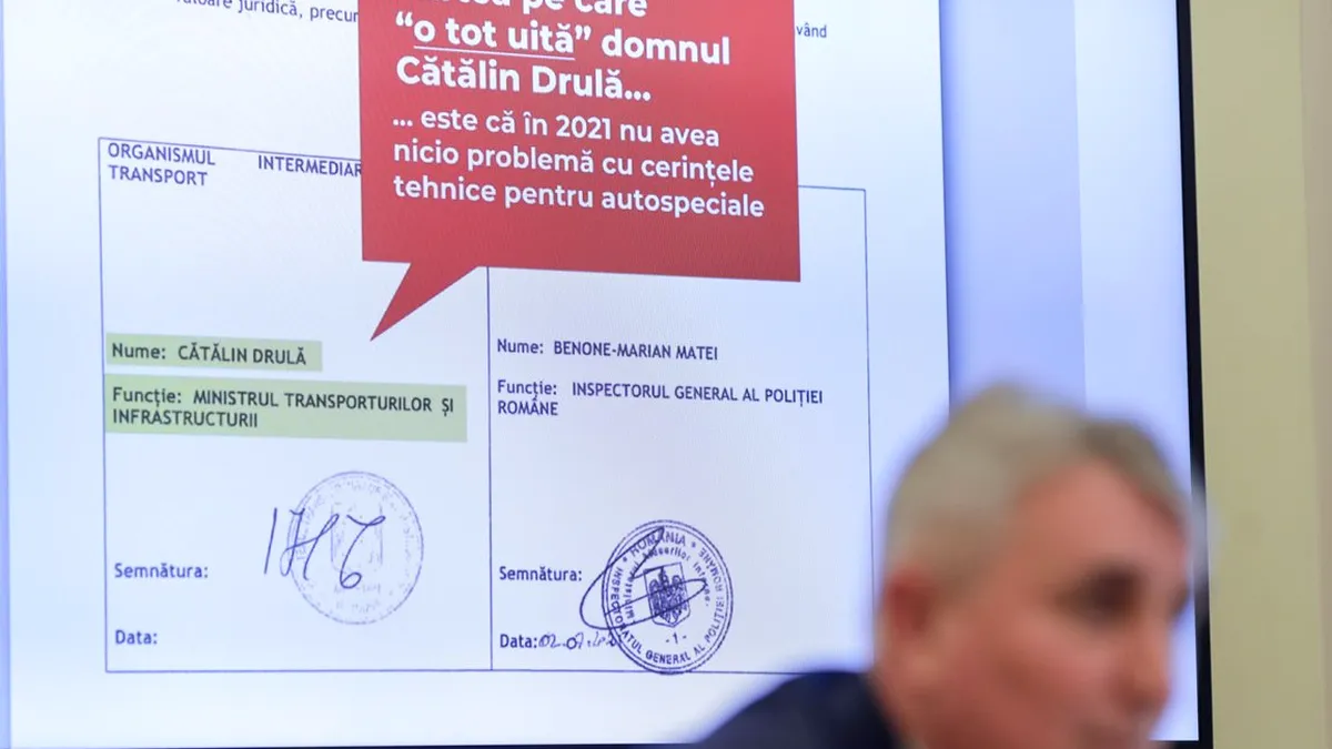 Ministrul Lucian Bode arată că Drulă se autodenunță în legătură cu achiziția de autospeciale BMW pentru poliție