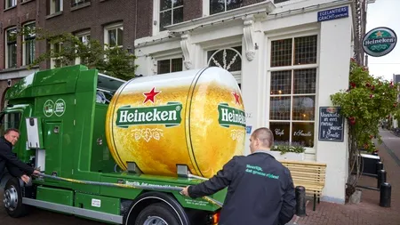 Heineken a introdus un camion electric de bere cu care aprovizionează, momentan, orașul Amsterdam