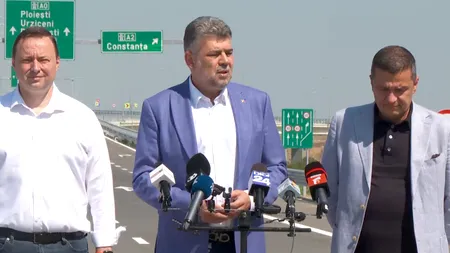 Ciolacu și Grindeanu, la inaugurarea noului tronson de autostradă: Nu vom opri investițiile, în acest ritm se dezvoltă România