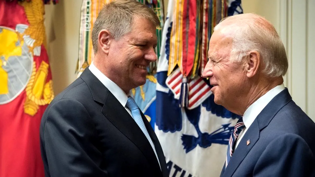 Joe Biden va avea joi seară consultări cu Klaus Iohannis