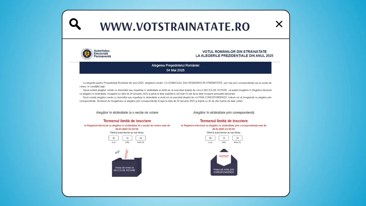 AEP: Peste 500 de români au cerut până acum să voteze prin corespondență; care este procedura