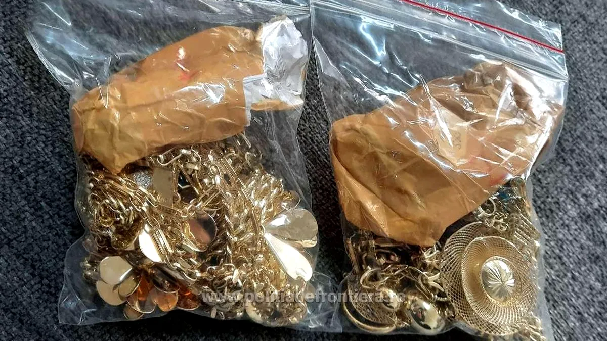Giurgiu: Bijuterii de peste 100.000 de lei, confiscate de Poliția de Frontieră