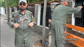 Cristian Popescu Piedone, în uniformă militară pe TikTok: „S-a întors boomerangul, gata de luptă”