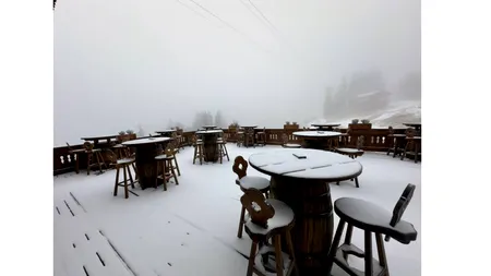 A nins la munte! Primele imagini din Poiana Brașov