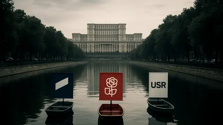 Bucureștiul oglindit: trei bărci, același fluviu