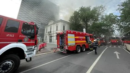 Incendiu în centrul Capitalei, pe Calea Dorobanți, luni dimineața