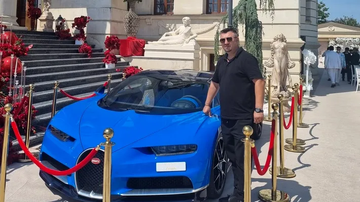 Opulență fără limite la o nuntă din Timișoara: Mirii au primit un Bugatti Chiron de peste 3 milioane de euro (VIDEO)