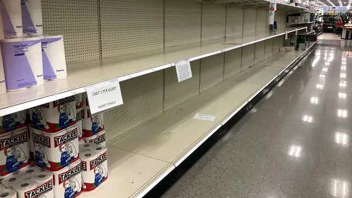 Rafturi goale în supermarketurile din SUA