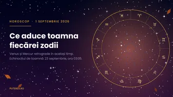 Horoscop 1 septembrie 2026. Calendarul retrogradărilor și ce înseamnă pentru fiecare zodie