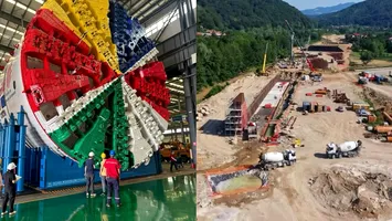„Cârtița“ care va fora cel mai lung tunel de pe autostrada Sibiu – Pitești este gata! Va fi demontată și adusă în țară