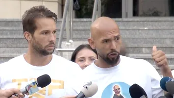 Scandal în fața vilei fraților Tate. Un ucrainean agresiv, dus la psihiatrie după o confruntare violentă