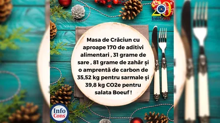 Masa de Crăciun plină de aditivi alimentari, sare și zahăr