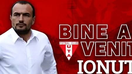 Ionuț Badea, noul antrenor al echipei UTA Arad