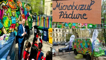 Cum s-a transformat o „rablă”, într-o sală de clasă. MICROBUZUL-PĂDURE,  punct de reper pe harta educației ecologice a copiilor