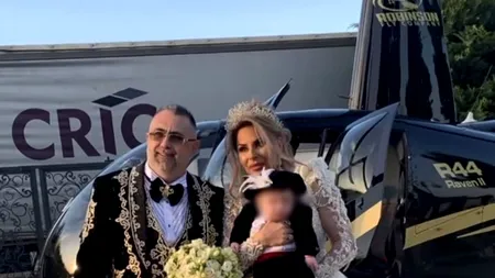 VIDEO. Nuntă de pomină la Oradea, cu elicopter, șampanie scumpă și maneliști celebri. Cine este mirele