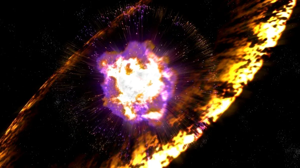 Imagini în detaliu din timpul exploziei unei supernove (VIDEO)