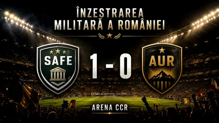 Scorul politic al zilei: SAFE – AUR 1-0, pe stadionul CCR