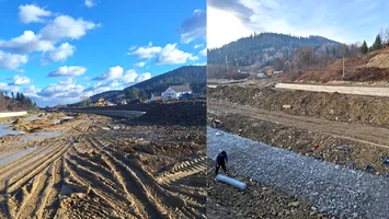 Lucrări de amenajare a cursurilor de apă, în derulare la Sucevița