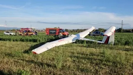 Accident de zbor la Deva. Un planor a fost avariat, dar pilotul a supraviețuit