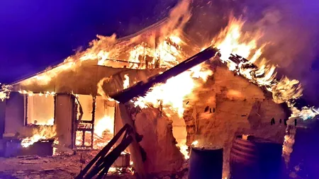 Casă incendiată intenționat într-o localitate din județul Giurgiu