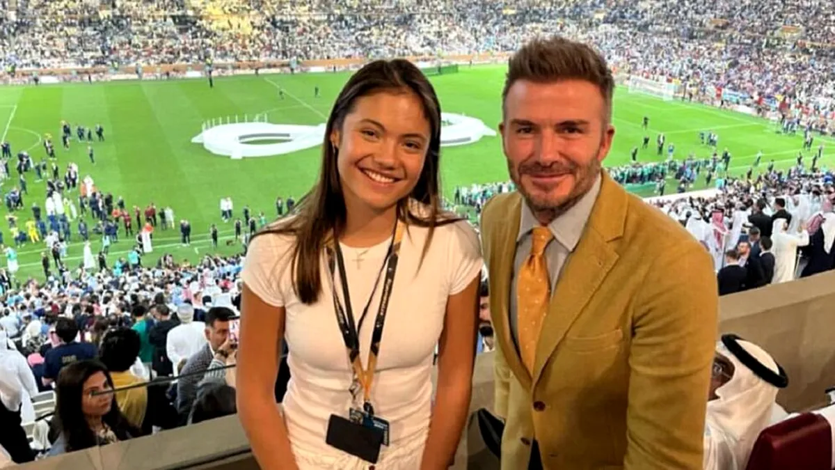 Cum a reacționat Beckham când a văzut-o pe Emma Răducanu la finala din Qatar. Poza de senzație