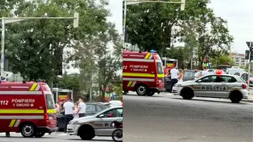 Accident în apropiere de mall Promenada. Trafic blocat pe Calea Floreasca, intervin autoritățile (VIDEO)