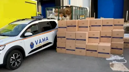 Aproape 4 milioane de țigări de contrabandă, descoperite într-un TIR care, oficial, transporta dulciuri