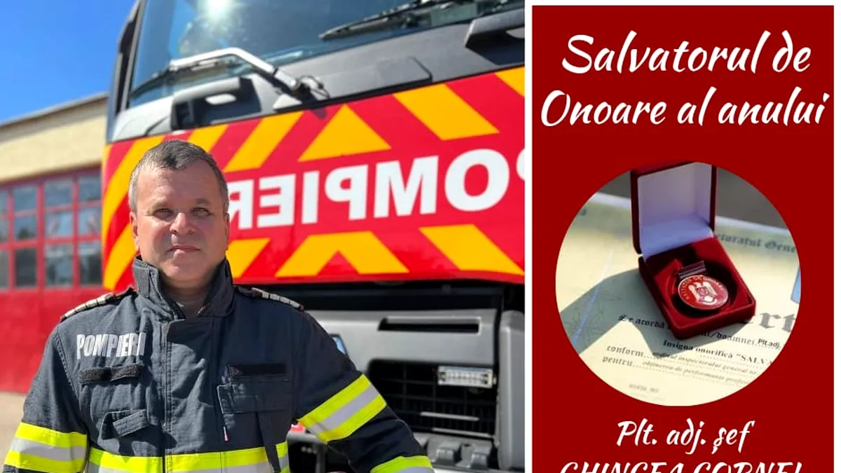 Cum a ajuns un pompier giurgiuvean „Salvatorul de onoare al anului”