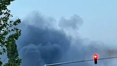 Incendiu puternic în Pipera, în zona corporatistă