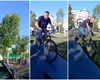 Un primar din România s-a făcut de râs după ce a căzut cu bicicleta, într-un parc plin de copii (VIDEO)