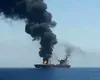 Alertă în Marea Neagră: un petrolier cu gaz lichefiat a explodat și arde lângă Sulina