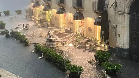 VIDEO | Tornada a făcut prăpăd în Catania. Italia e sub cod roșu, lovită de furtuni și grindină