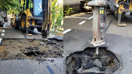 Carosabil surpat pe strada Constantin Anastasiu din Sectorul 5: intervenție de urgență pentru remediere