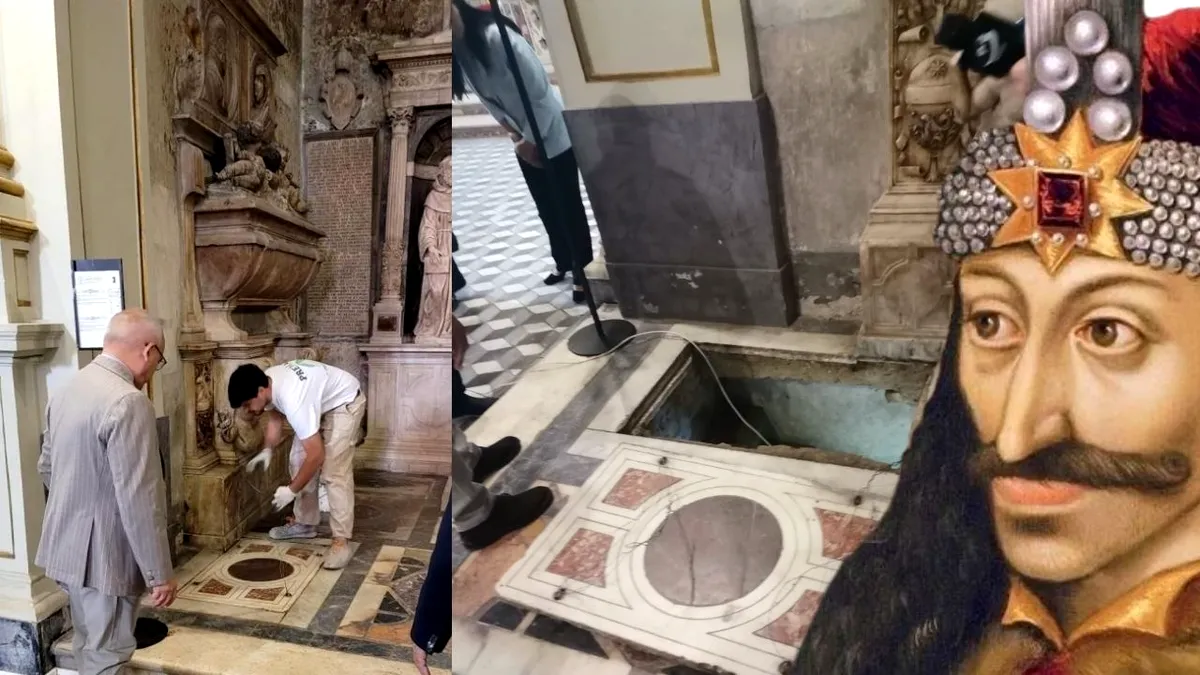 Filmul complet al intrării primilor români în cripta de la Napoli, unde se crede că e înmormântat Vlad Țepeș
