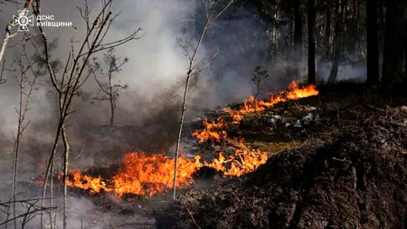 Incendiu de proporții la Cernobîl. Focul s-a extins la peste 1.100 de hectare