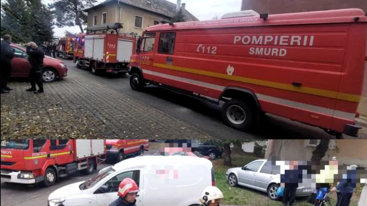 Panicã într-un bloc din Târgu Mureş: miros puternic de gaz, intervenţie de urgenţă