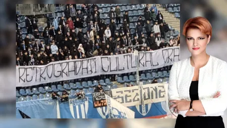 Galeria Universității Craiova face front comun împotriva Olguței Vasilescu! Mesajul bannerului: ”Nu retrogradați cultural Craiova!'